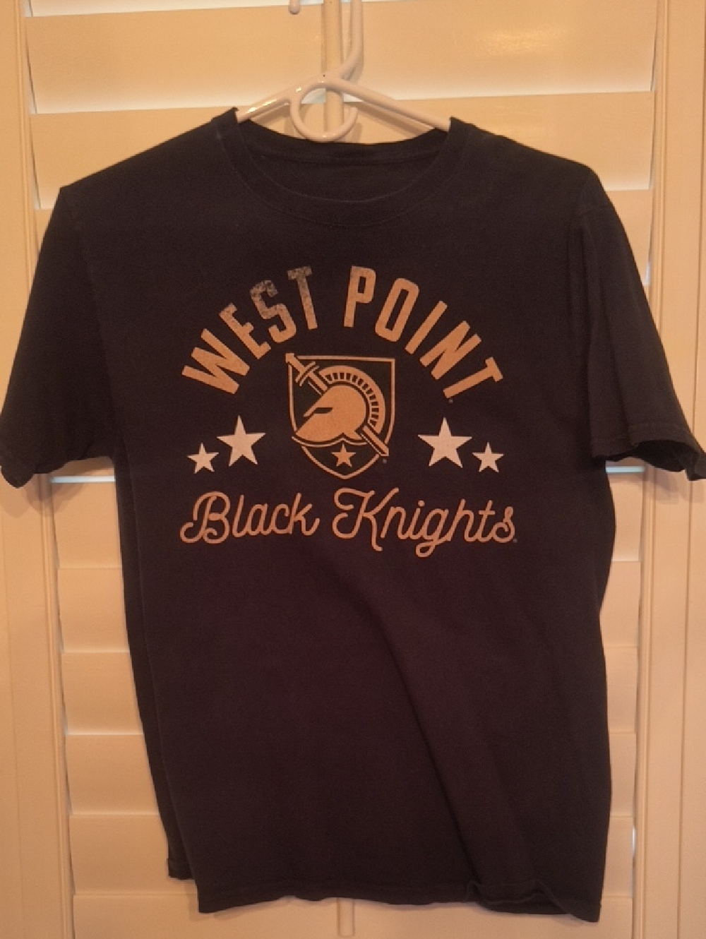 West Point Black Knights Graphic Tee - Black with Gold Print